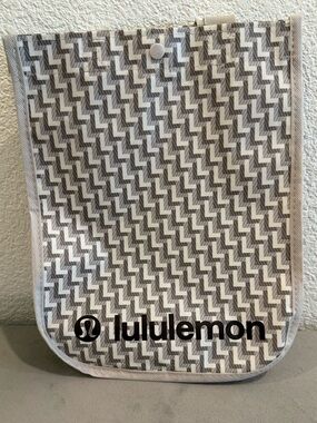 lululemon athletica Beige and Gray Patterned Small Tote